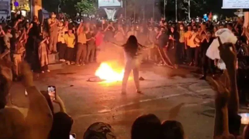 Protesters gathered in northern Iran as women burn their hated hijab headscarves, Spet. 20, 2022