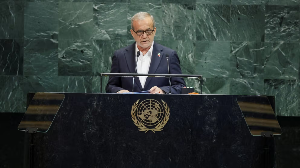 كلمة الرئيس الإيراني في الأمم المتحدة تندد بالهجوم الإسرائيلي ضد بلاده في حرب الـ12 يوما