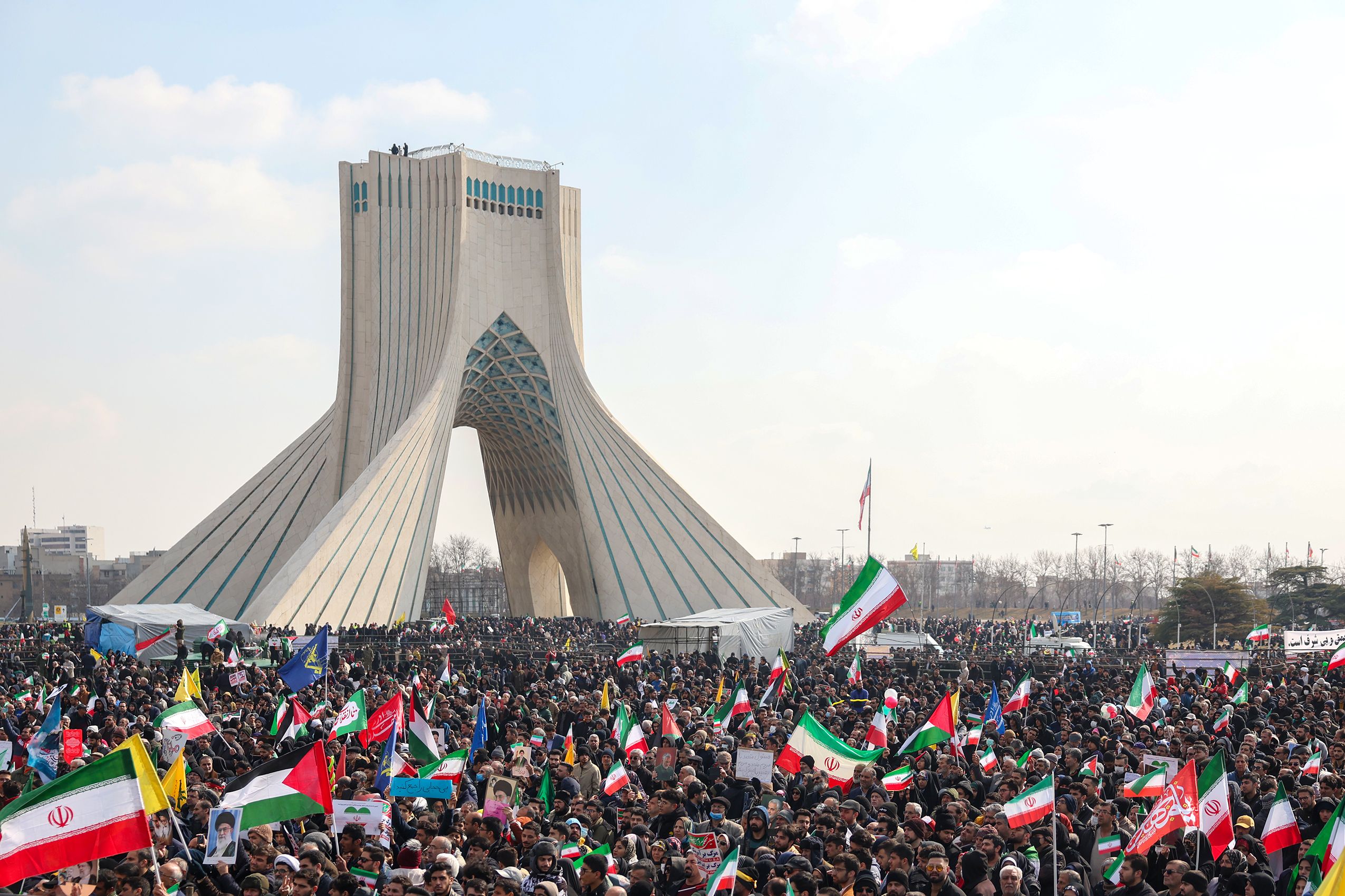 State-choreographed Islamic Revolution rallies clash with Iranians' harsh realities