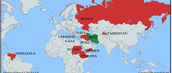 Export destinations of Iranian drones