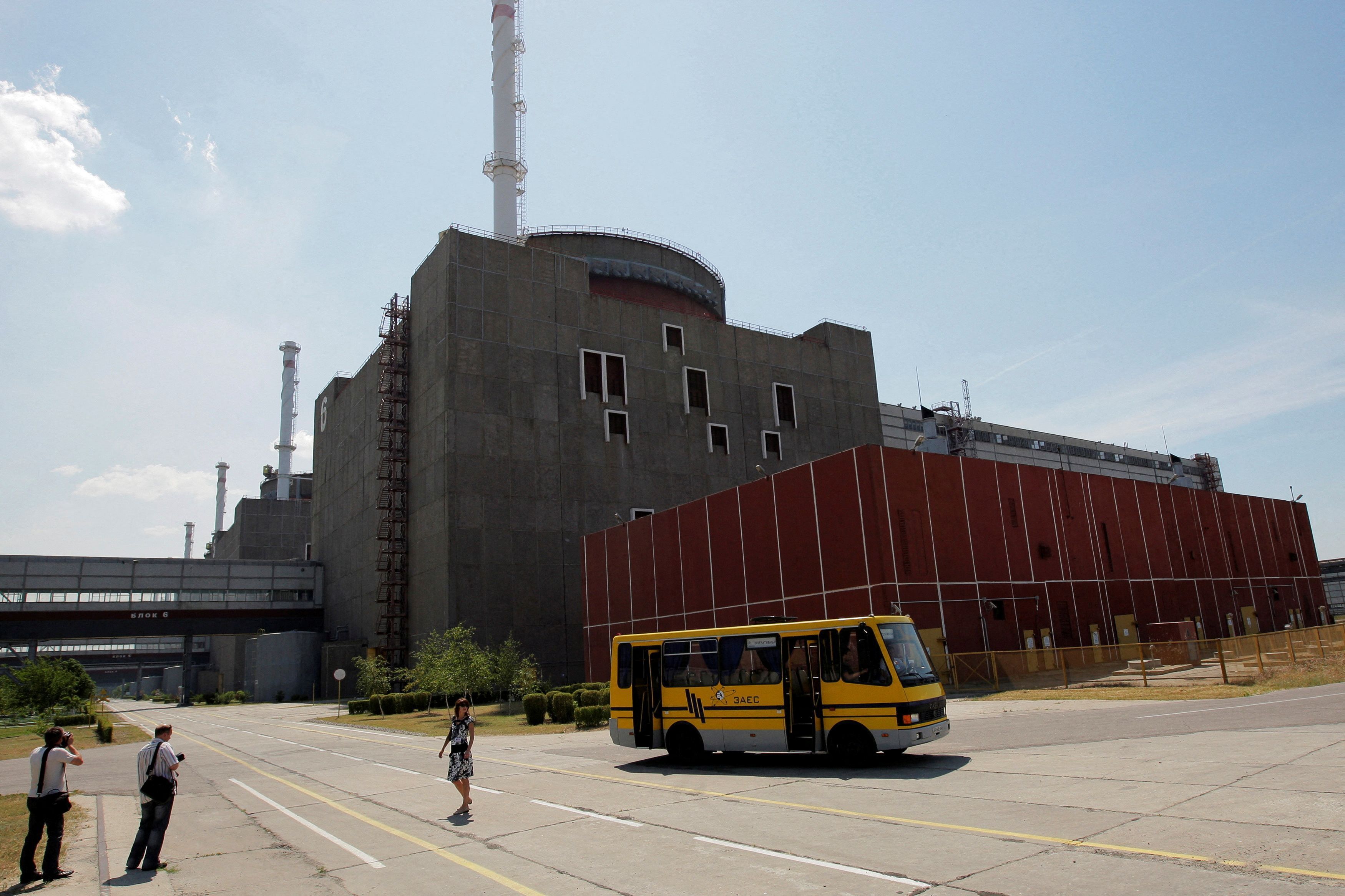 A general view of the Zaporizhzhia nuclear power station in Ukraine
