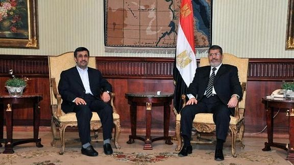 دیدار محمد مرسی و محمود احمدینژاد روسایجمهور مصر و ایران