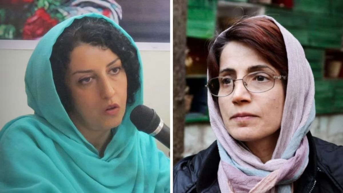 Prominent Iranian human rights activists Narges Mohammadi (left) and Nasrin Sotoudeh  