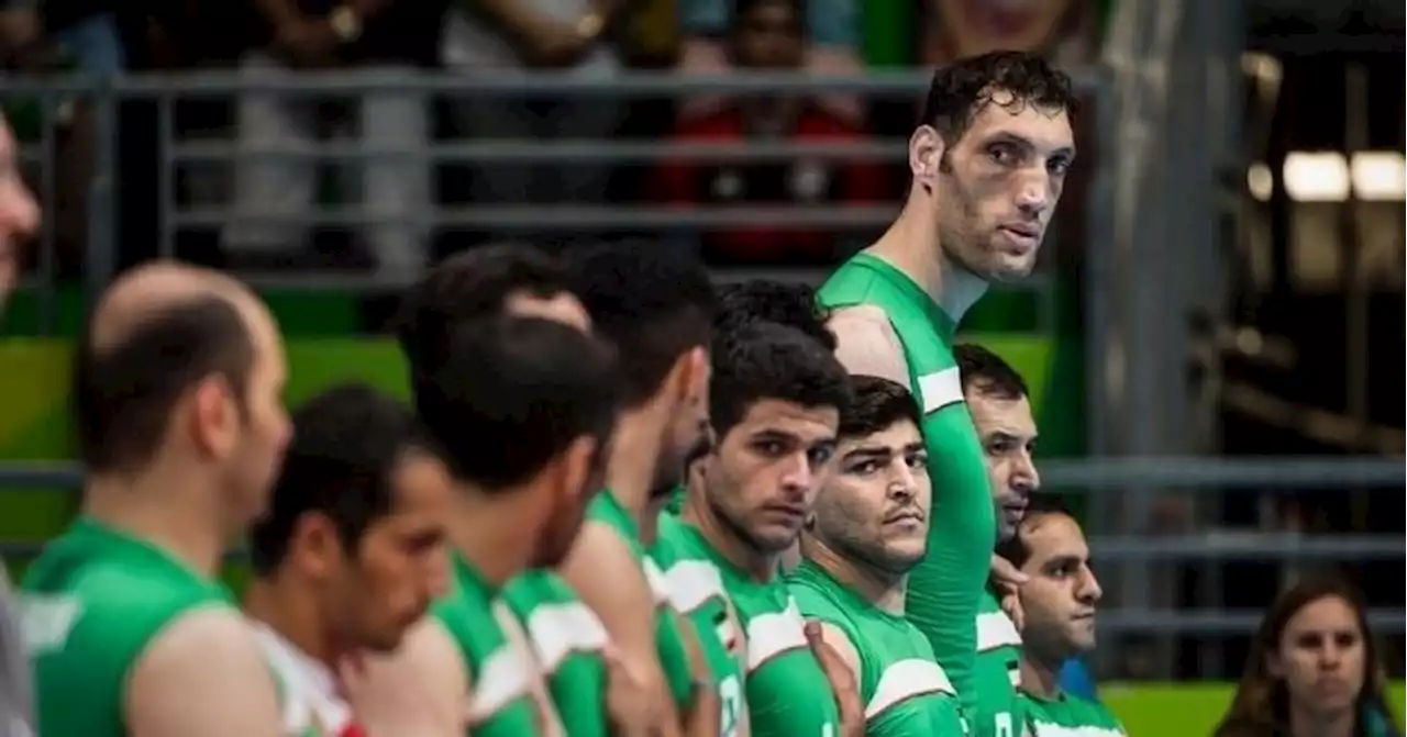 The Iranian sitting volleyball team refused to sing the national anthem.  