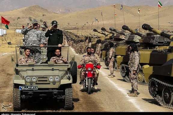 File photo of a military drill in Iran