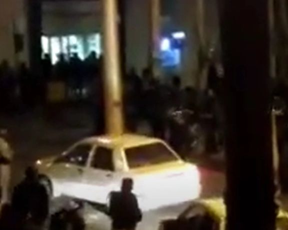 A video grab from the scene of clashes during Noruz celebrations