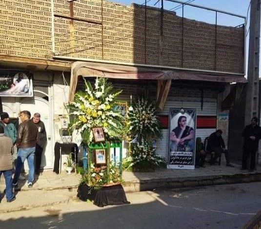 Outside the Rahnavard family's home in Mashhad, Iran on December 12, 2022