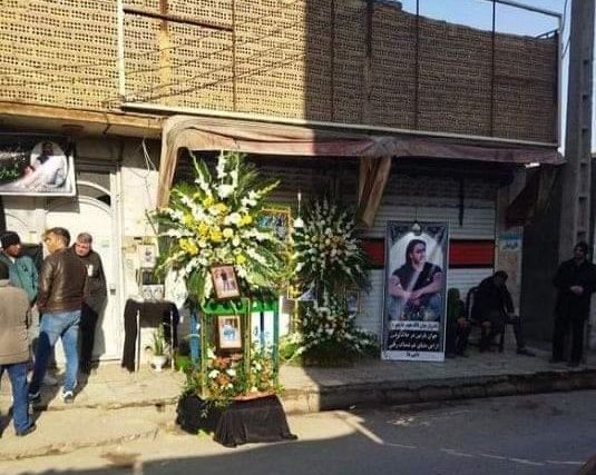 Outside the Rahnavard family's home in Mashhad, Iran on December 12, 2022