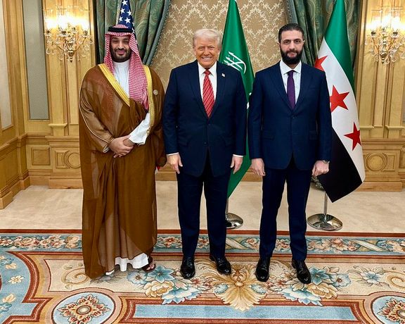 تصویر دیدار ترامپ، بنسلمان و الشرع در ریاض