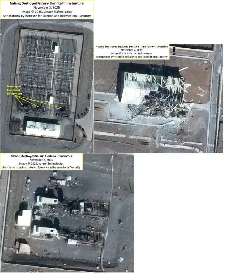 تصاویری از تاسیسات برقی نابود شده در سایت هسته‌ای نطنز - عکس از موسسه علوم و امنیت بین‌المللی
