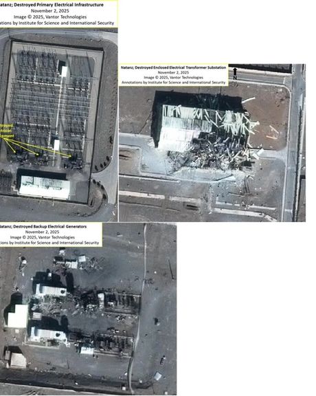 تصاویری از تاسیسات برقی نابود شده در سایت هستهای نطنز - عکس از موسسه علوم و امنیت بینالمللی