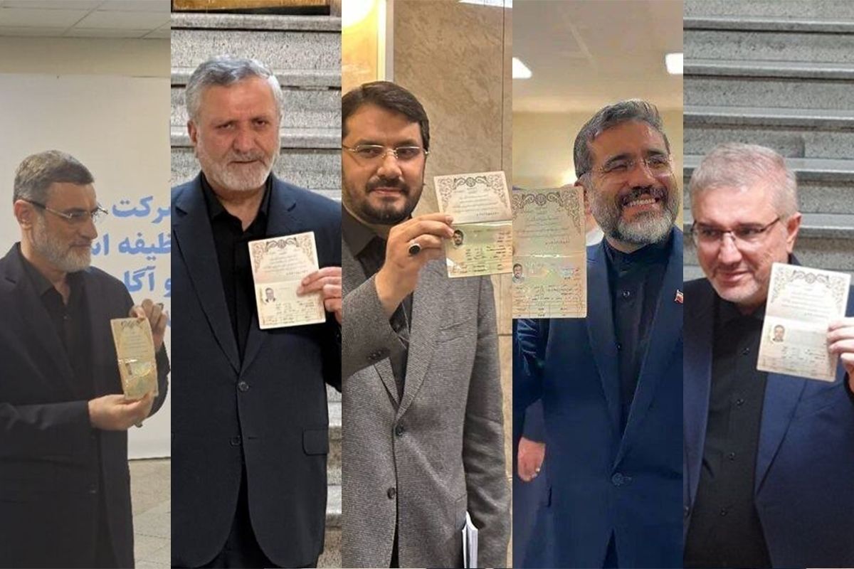 A combo photo of presidential elections hopefuls who are part of the administration of late president Ebrahim Raisi 
