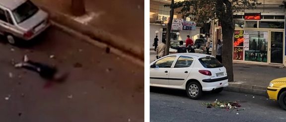 مردم در محل کشته شدن جوان معترض در کرج گل گذاشتند