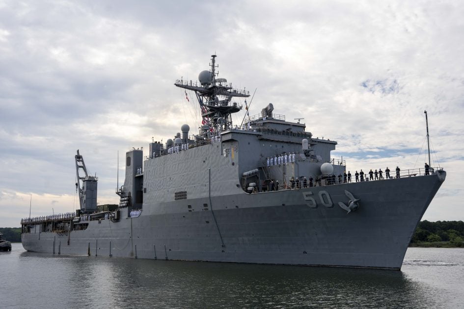 USS Bataan heading an expeditionary force deployed to the Persian Gulf in July 2023