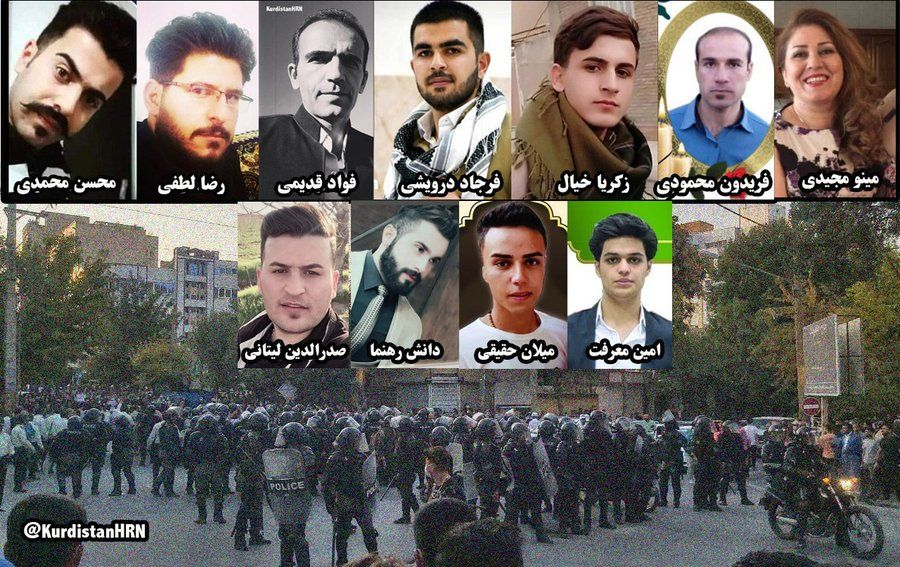 An Iranian human rights group published photos of 11 protesters killed as of Wednesday night, September 21, 2022
