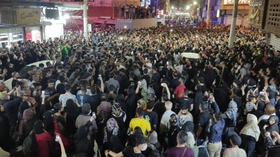 Protest in Abadan, south-western Iran, May 25, 2022