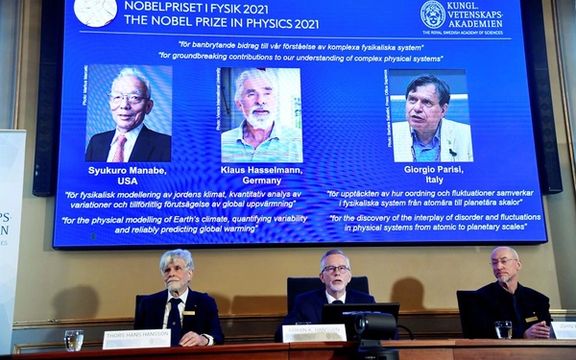 جایزه نوبل فیزیک سال ۲۰۲۱ به سیوکورو منابه، کلاوس هاسلمان و جورجو پاریسی تعلق گرفت