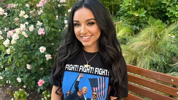 Photo of Sarah Raviani after launching 'Iranians for Trump'