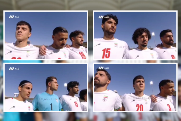 یازدهمین روز خیزش ملی ایرانیان؛ بازیکنان تیمملی امید، سرود جمهوری اسلامی را نخواندند