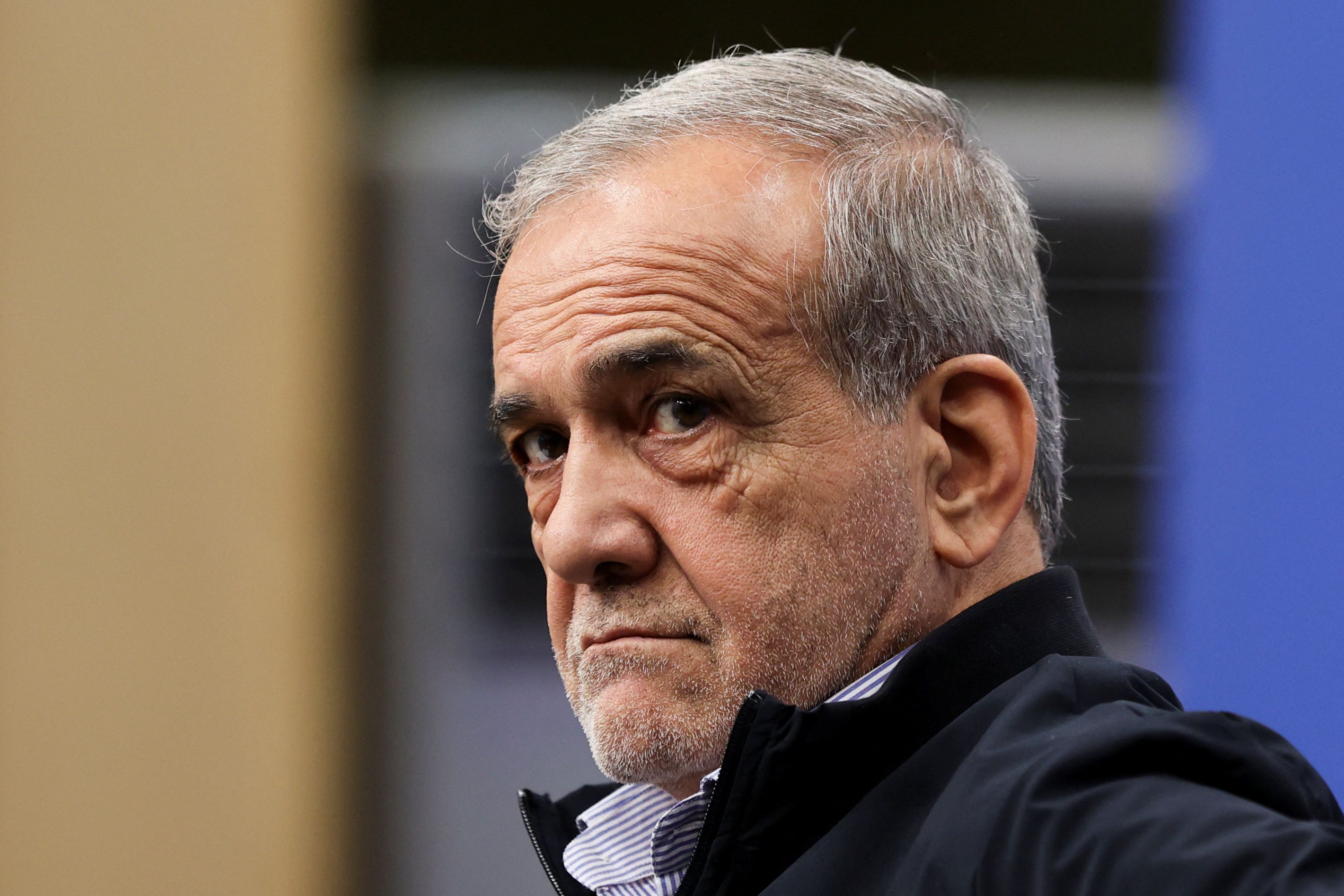 Iranian President Masoud Pezeshkian during his first press conference on September 16, 2024