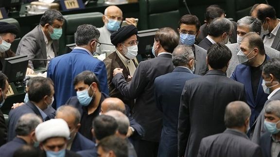 President Ebrahim Raisi among like-minded hardliners in parliament on November 16, 2021