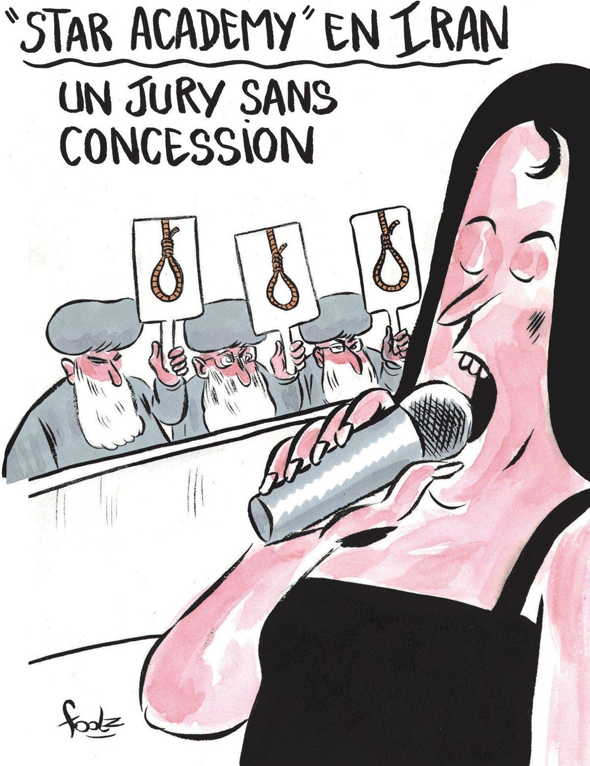 Charlie Hebdo mocks Tehran over singer detained for hijab protest