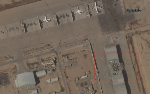 ایجاد حفره بزرگ در پایگاه هوایی نواتیم اسرائیل پس از حمله موشکی جمهوری اسلامی