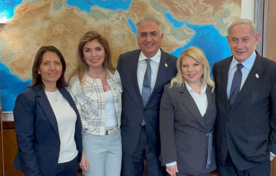 ادامه سفر شاهزاده پهلوی به اسرائیل؛ دومین دیدار با نتانیاهو و بازدید از باغ‌های بهائیان