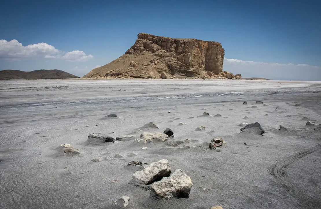 A photo of dried-up Lake Urmia (Undated)