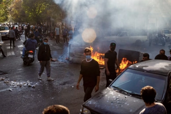 File photo of anti-regime protests in Tehran