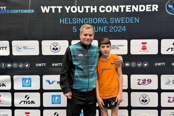 پینگپنگباز ایرانی طلا گرفت؛ فراز شکیبا، قهرمان کانتندر نوجوانان جهان در سوئد