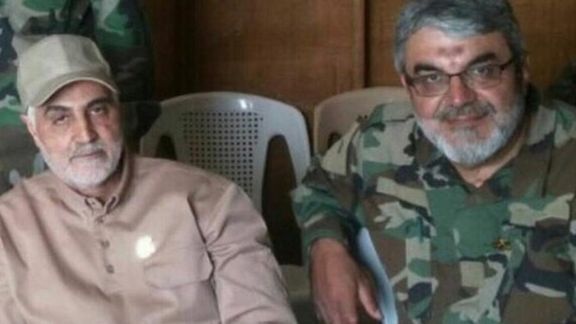 IRGC Commander Rahim No’i Aghdam (right) and former Quds Force commander Qassem Soleimani