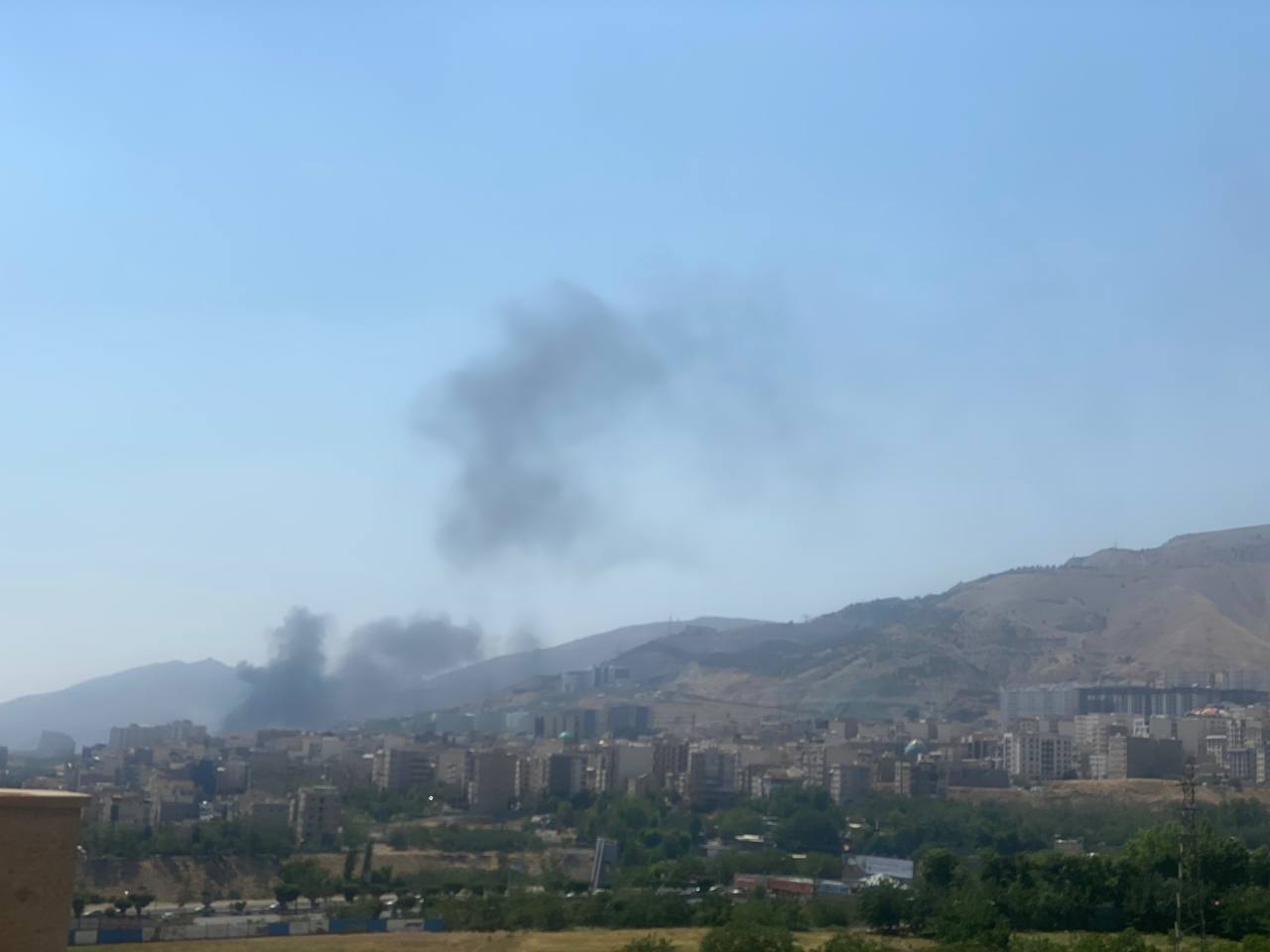 تصویر ارسالی یک مخاطب از انفجار در غرب تهران