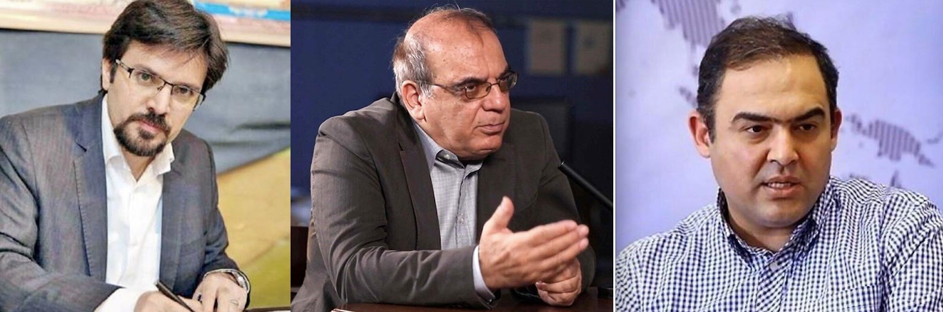 (From left) Yashar Solatni, Abbas Abdi, Hossein Dehbashi (undated)