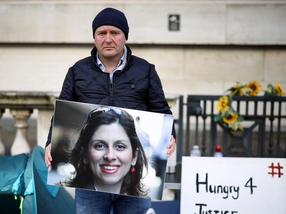Richard Ratcliffe on hunger strike in London demanding his wife to be freed in Iran. October 27, 2021