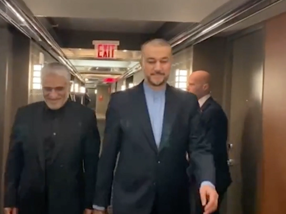 Iranian foreign Minister Hossein Amir-Abdollahian in New York. Oct 25, 2023