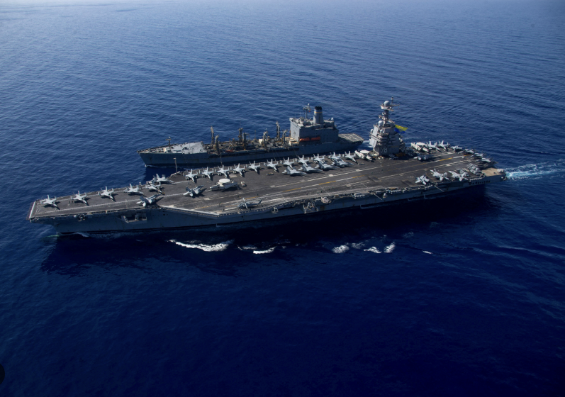 ترامپ تصویری از ناو هواپیمابر جرالد فورد را بدون هیچ توضیحی منتشر کرد