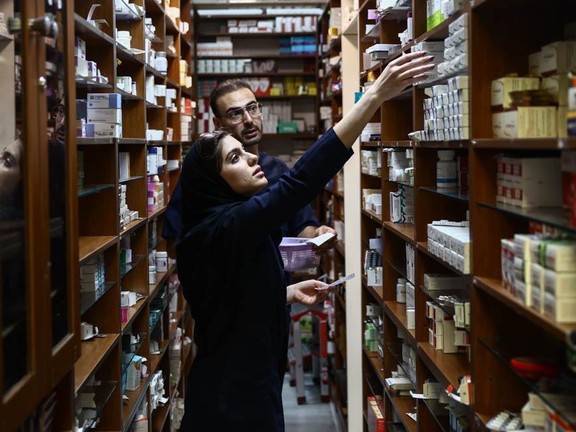 Staff prepare prescriptions at a pharmacy in Tehran, April 23, 2026