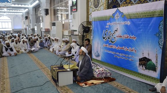 Top Sunni cleric Mowlavi Abdolhamid at his seminary Zahedan Dar ol-Olum, also known as Maki Seminary