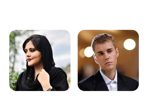 جاستین بیبر تصویری از مهسا امینی به اشتراک گذاشت