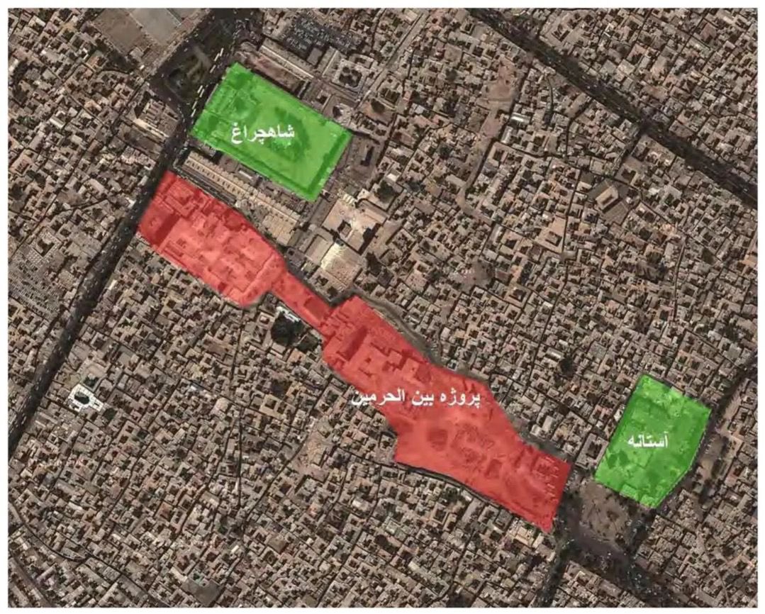 The area highlighted in red will be demolished.  