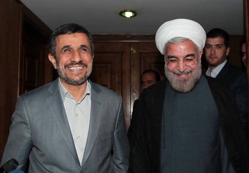Former Iranian Presidents Mahmoud Ahmadinejad (L) & Hassan Rouhani (R) (undated)