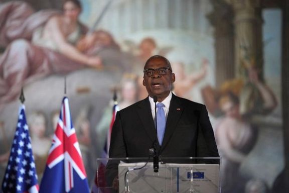 US Secretary of Defense Lloyd Austin speaks during a press conference at the AUKUS Defense Ministers Meeting at Old Royal Naval College, Greenwich, London, Thursday, Sept. 26, 2024.