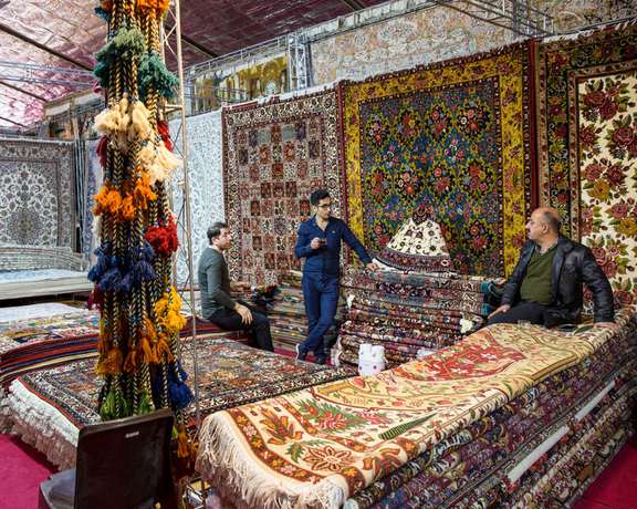 A carpet shop in Iran