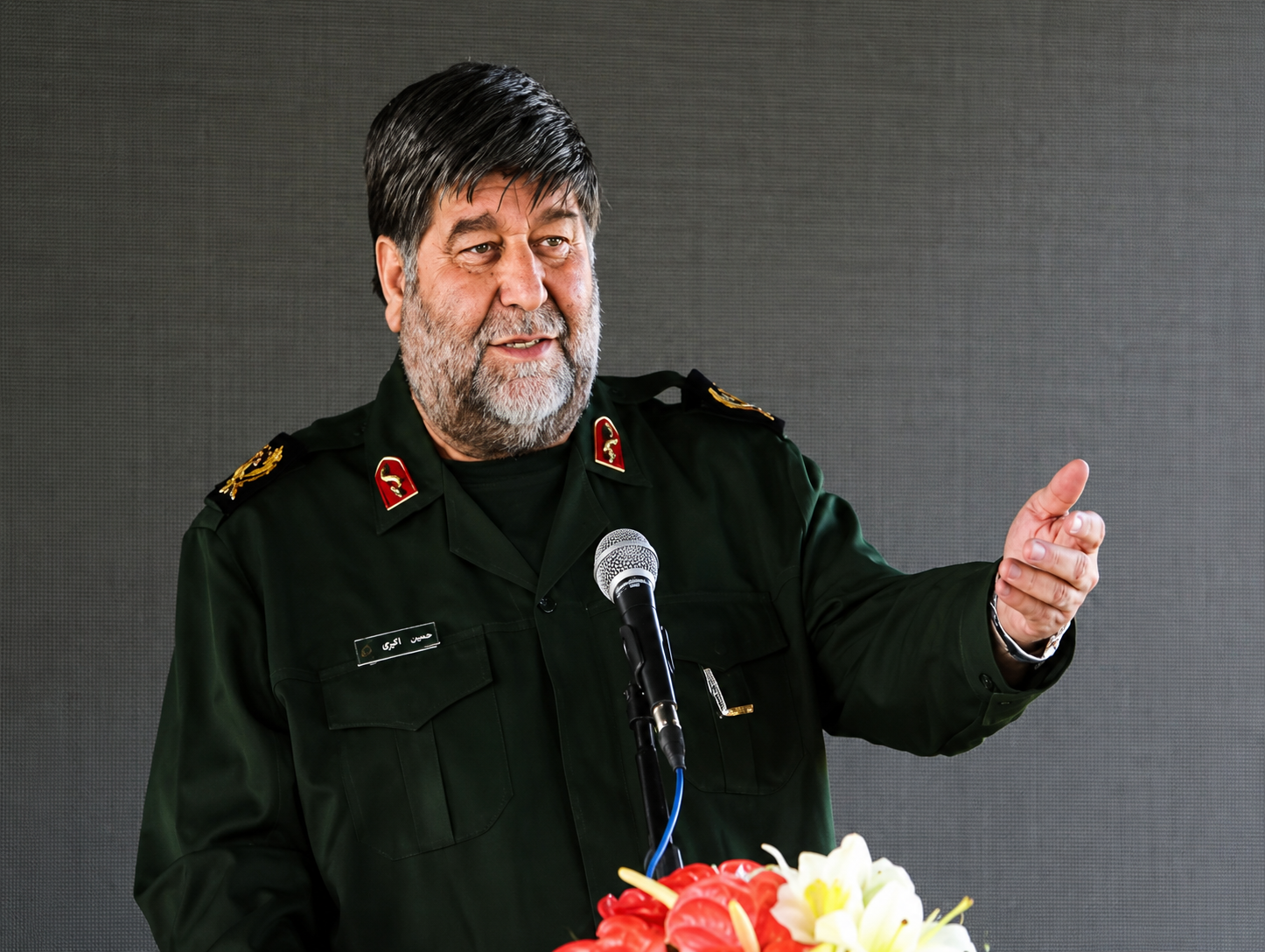 Brigadier General Hossein Akbari, the former head of the IRGC's Shahid Rajaei Institute, which oversaw construction of the underground bunker complex for Ali Khamenei.