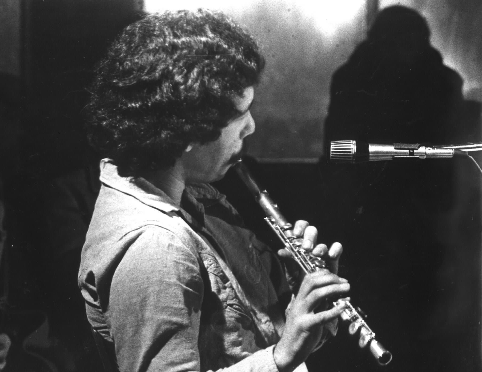 Gadi Haggai playing the flute.