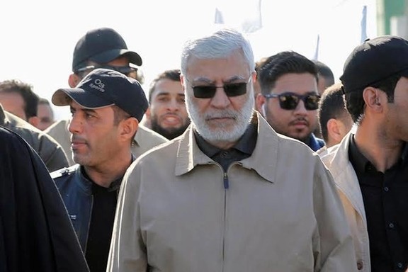 Abu Mahdi al-Muhandis, pictured here on 31 December 2019 attending a funeral for members of the Hashd al-Shaabi paramilitary da group