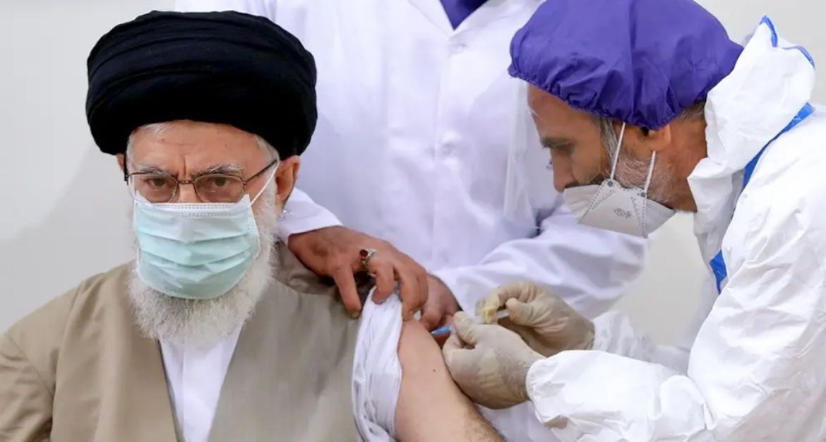 Ali Khamenei said to be receiving an Iranian Covid vaccine (Undated)