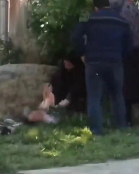 Hijab enforcement police assaulting a little girl in Boroujerd