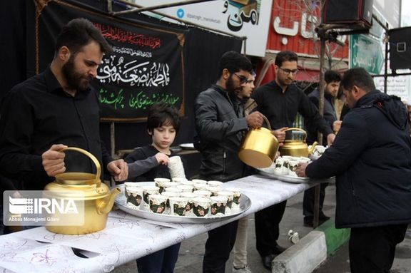 Pilgrims are offered free food along the way